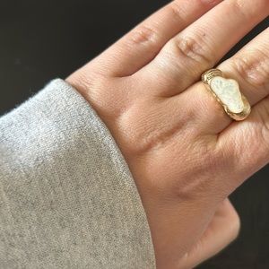 Gold cloud ring